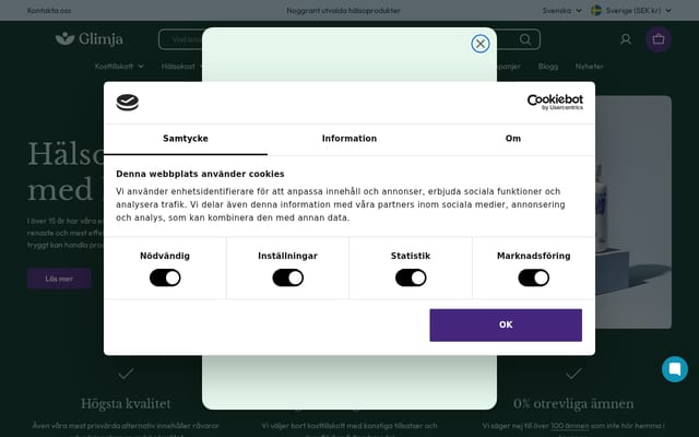 Screenshot of happygreen.se