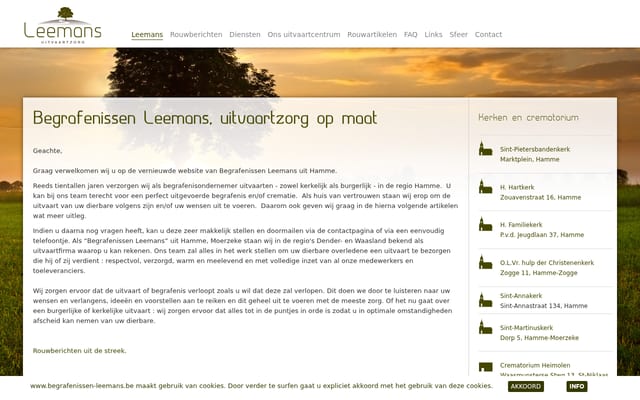 Screenshot of begrafenissen-leemans.be