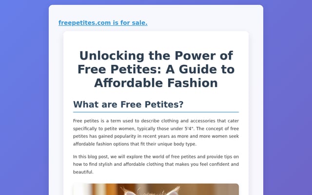 Screenshot of freepetites.com