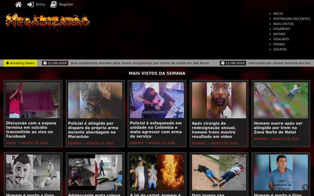 Screenshot of megabizarro.net