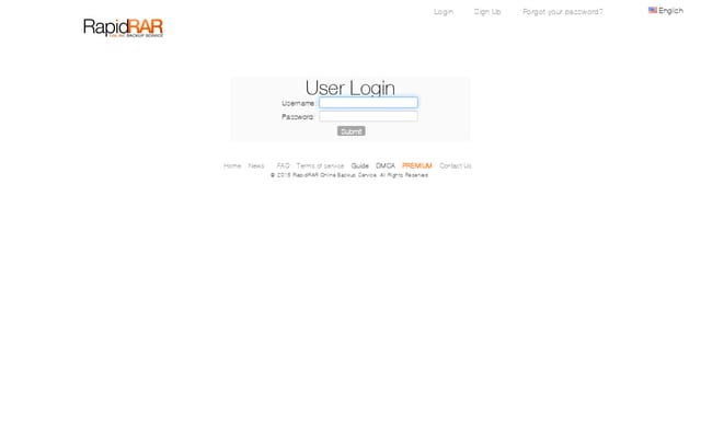 Screenshot of rapidrar.com