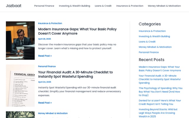 Screenshot of jazbaat.in