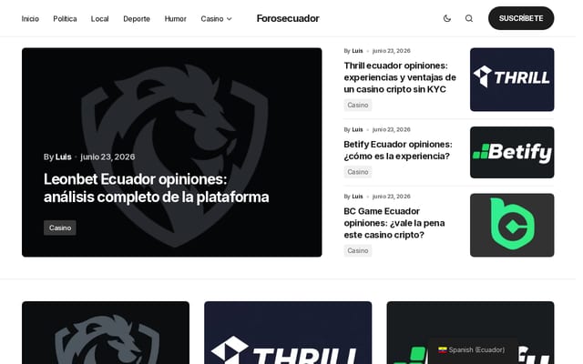 Screenshot of forosecuador.ec
