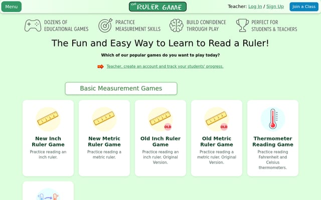 Screenshot of rulergame.net