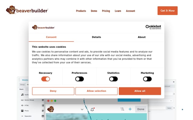 Screenshot of wpbeaverbuilder.com