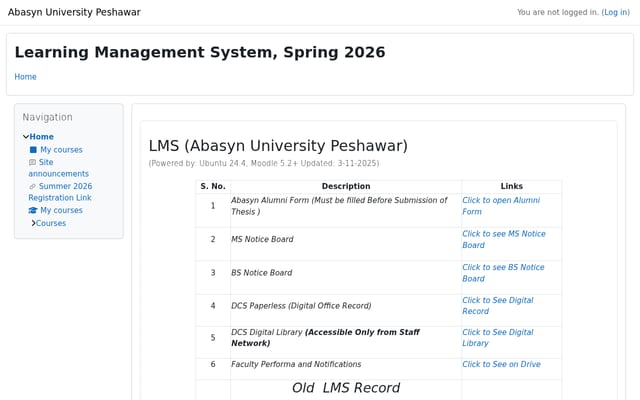 Screenshot of auplmscs.com