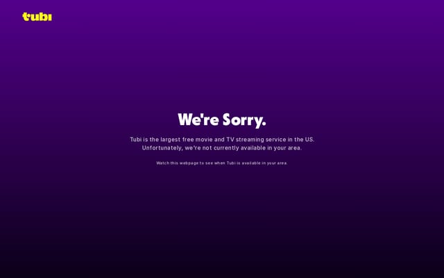 Screenshot of tubi.com
