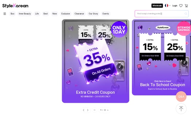 Screenshot of stylekorean.com