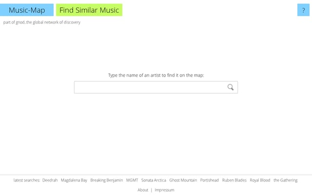 Screenshot of music-map.com