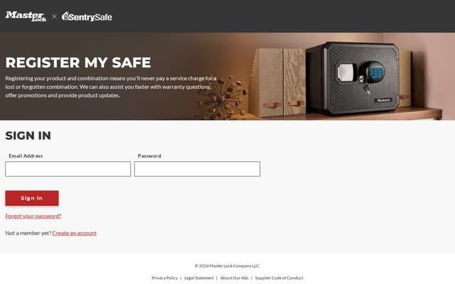 Screenshot of registermysafe.com