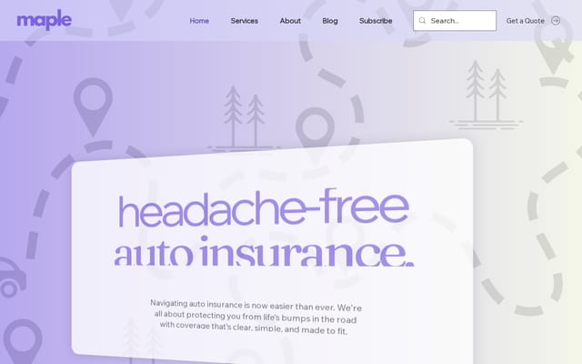 Screenshot of maplecoverage.com