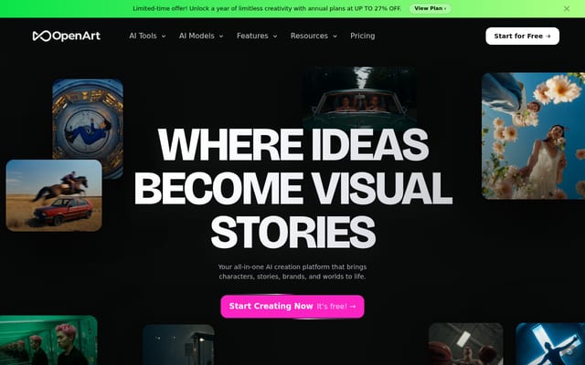 Screenshot of openart.ai