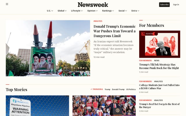 Screenshot of newsweek.com