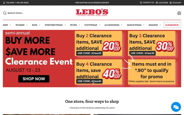 Screenshot of lebos.com