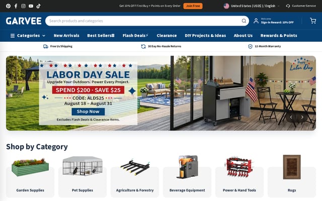 Screenshot of garvee.com