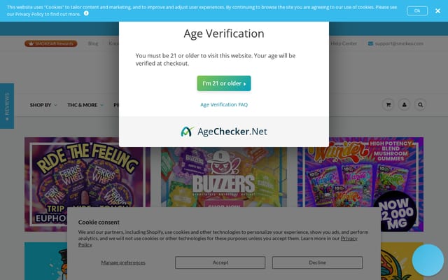 Screenshot of smokea.com
