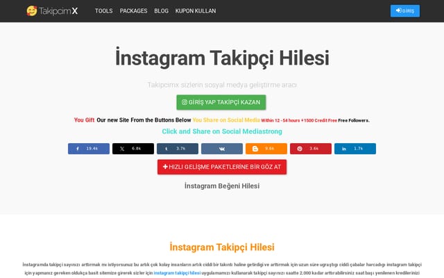 Screenshot of takipcimx.net