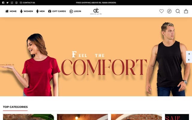 Screenshot of dandc.lk