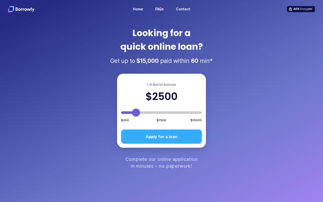Screenshot of borrowly.com.au