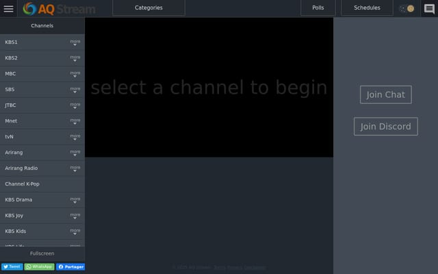 Screenshot of aqstream.com