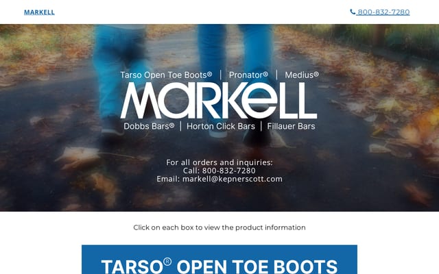 Screenshot of markellshoe.com