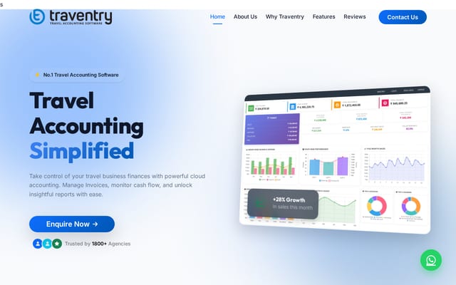 Screenshot of traventry.in