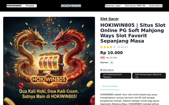 Screenshot of hokiwin805.online
