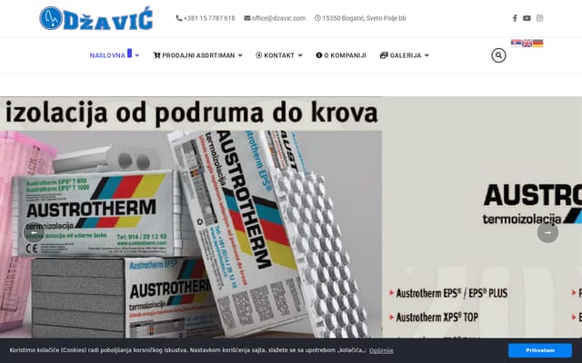 Screenshot of dzavic.com