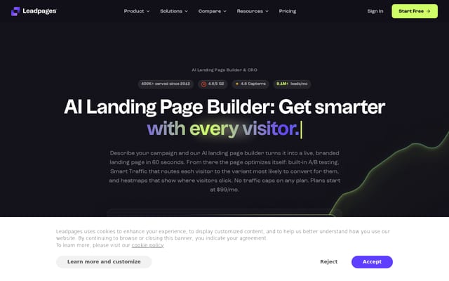 Screenshot of lpages.co