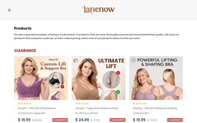 Screenshot of lanenow.com