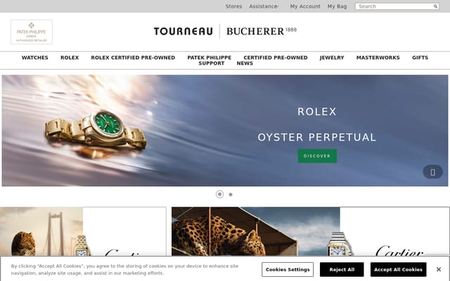 Screenshot of tourneau.com