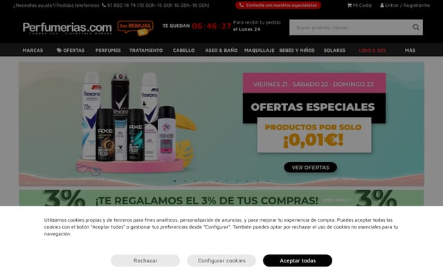 Screenshot of perfumerias.com