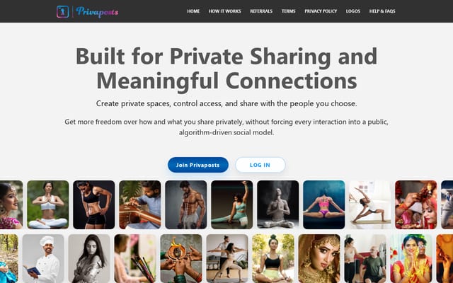 Screenshot of privaposts.com