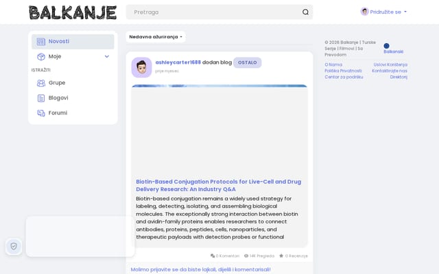 Screenshot of balkanje.com