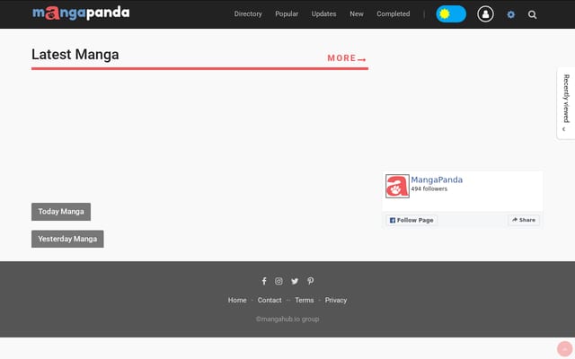 Screenshot of mangapanda.onl