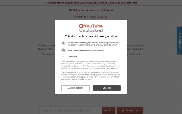 Screenshot of youtubeunblocked.live