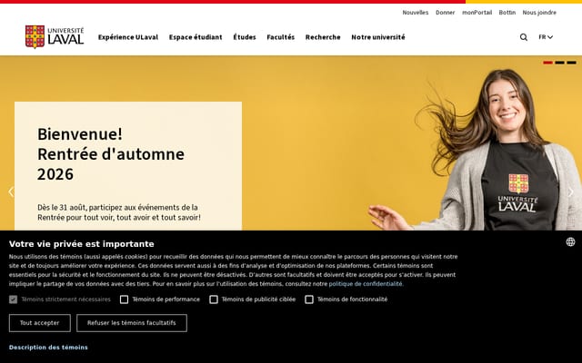 Screenshot of ulaval.ca