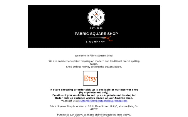 Screenshot of fabricsquareshop.com