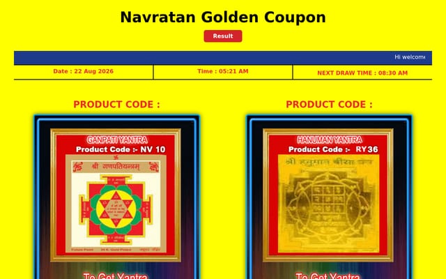 Screenshot of navratangoldencoupon.com