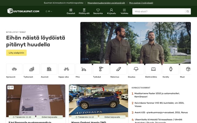 Screenshot of huutokaupat.com