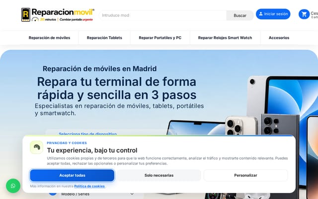 Screenshot of reparacionmovil.es