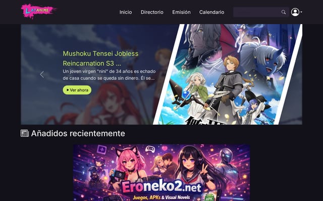 Screenshot of latanime.org