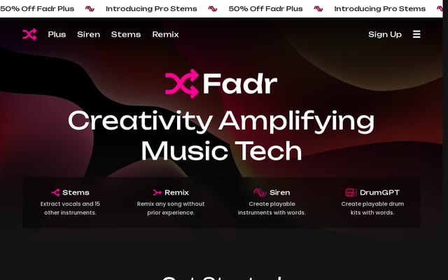 Screenshot of fadr.com