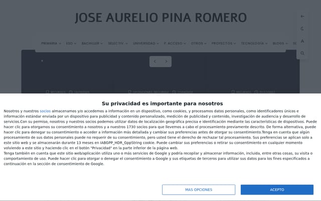Screenshot of pinae.es
