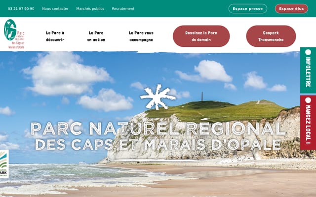Screenshot of parc-opale.fr