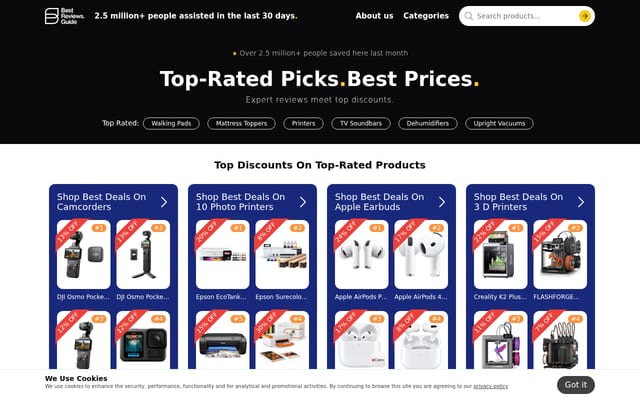 Screenshot of bestreviews.guide