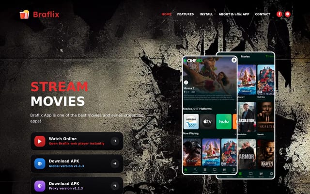 Screenshot of braflix.app