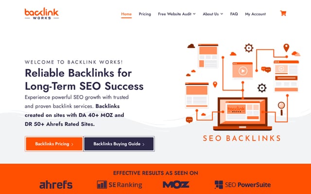 Screenshot of backlinkworks.com