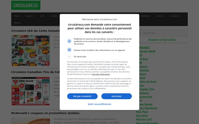 Screenshot of circulaireca.com
