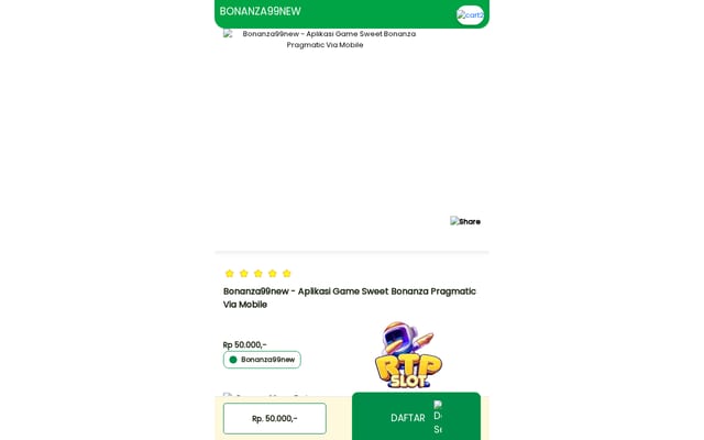 Screenshot of bonanza99new.online
